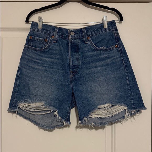 Levi's Pants - Levi's Blue Distressed Jean Shorts